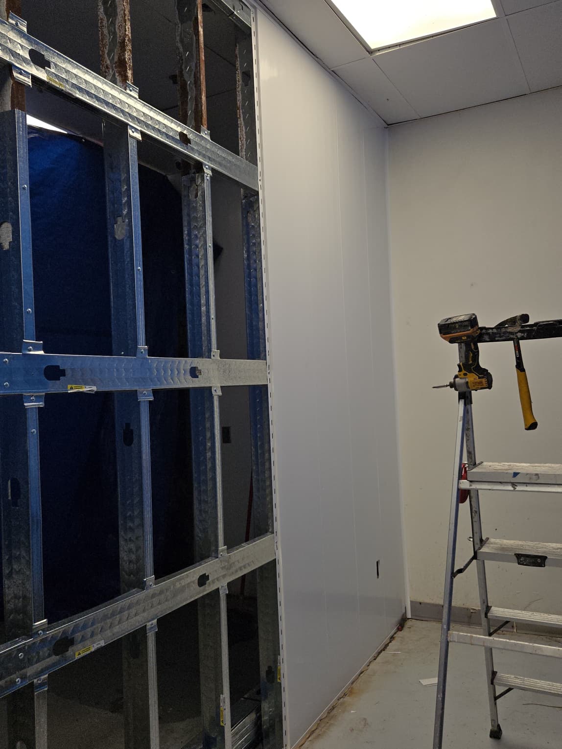Commercial drywall installation